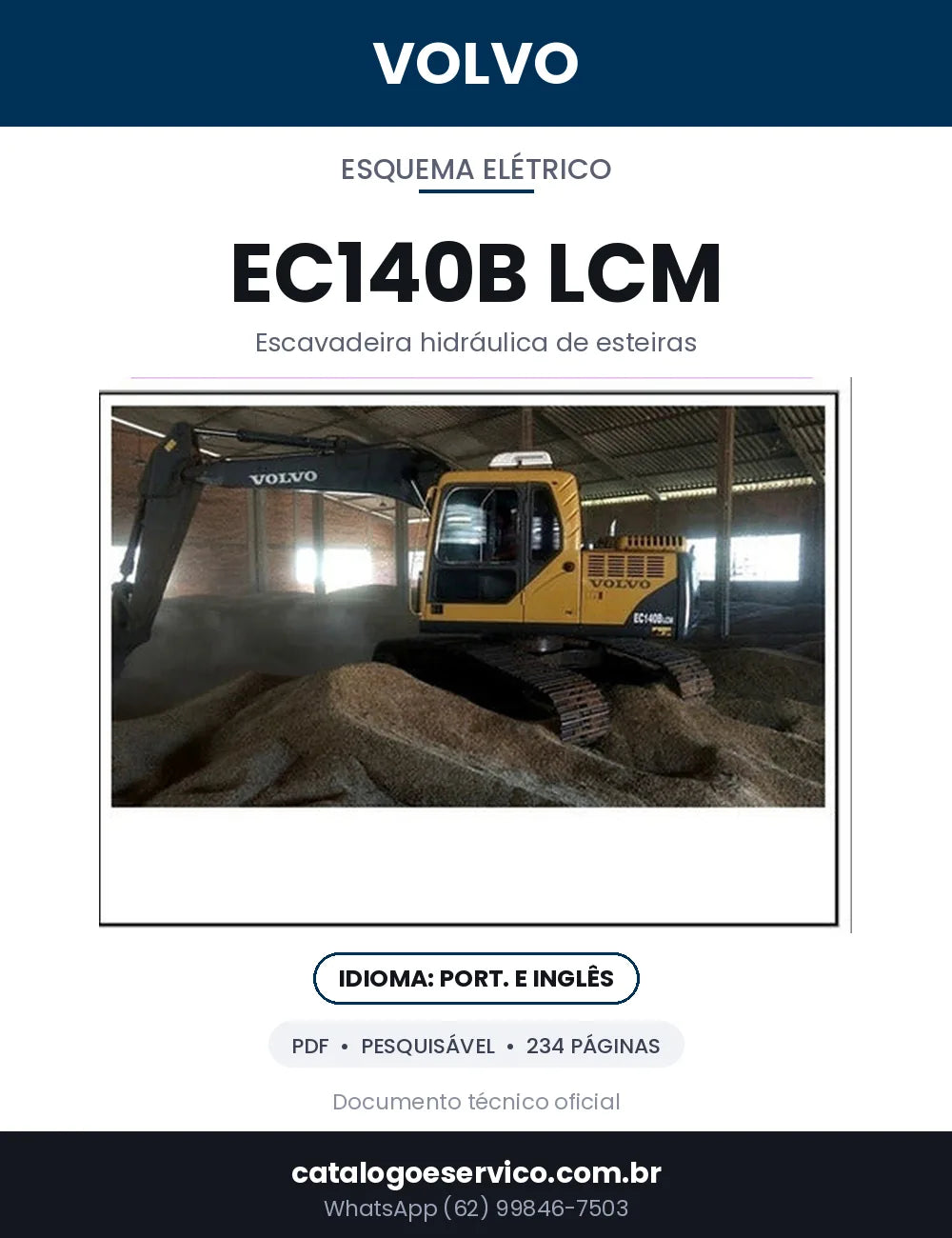 Capa — Diagramas Elétricos e Hidráulicos Volvo EC140B LCM / EC140B em PDF
