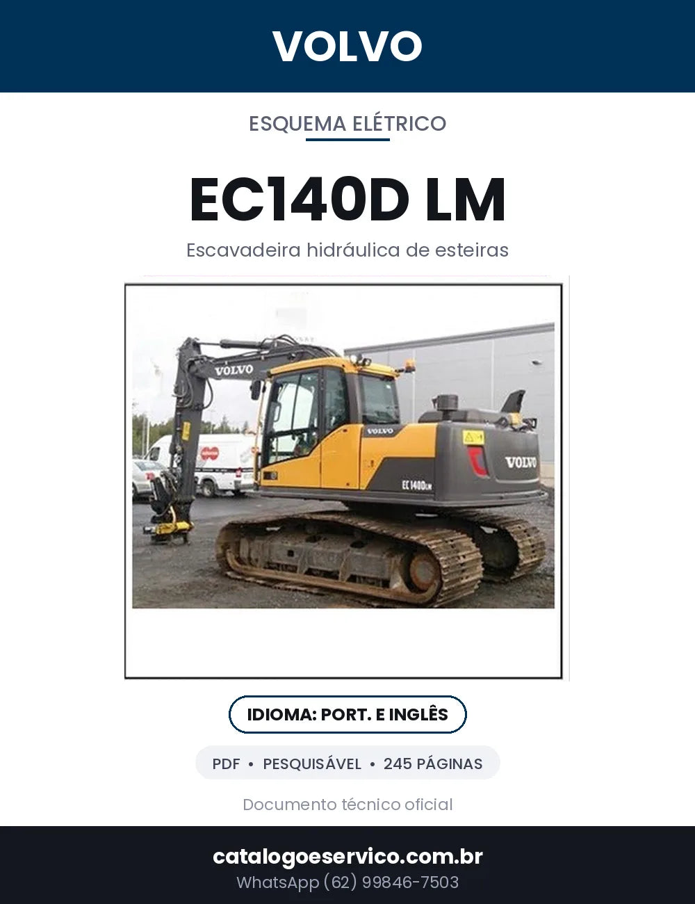 Capa — Diagramas Elétricos e Hidráulicos Volvo EC140D LM em PDF