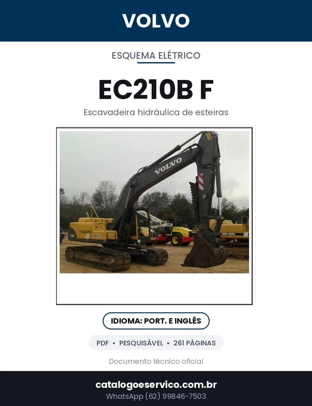 Capa — Diagramas Elétricos e Hidráulicos Volvo EC210B F / EC210B em PDF