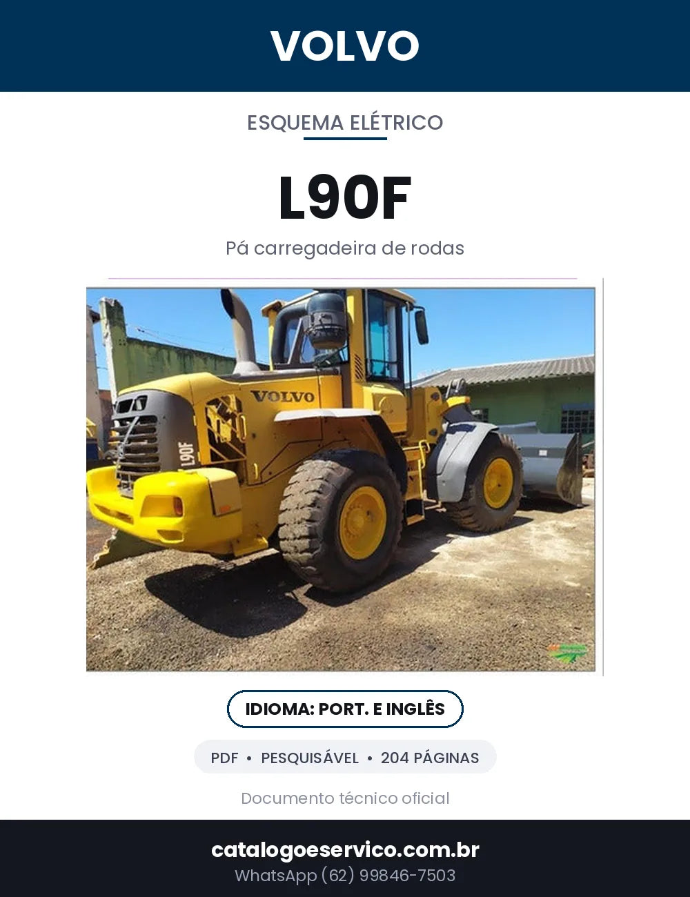 Capa — Diagramas Elétricos e Hidráulicos Volvo L90F em PDF