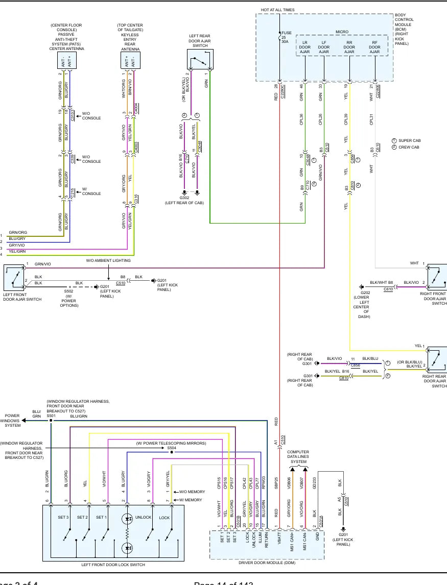 Diagramas Elétricos Ford F-350 Super Duty 6.7L Diesel 2020 — página interna com diagrama técnico