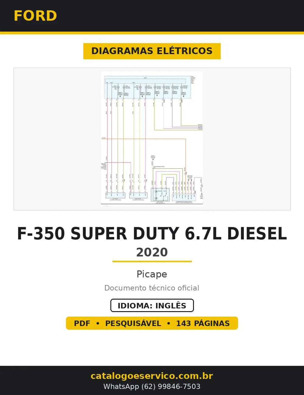Diagramas Elétricos Ford F-350 Super Duty 6.7L Diesel 2020 — capa