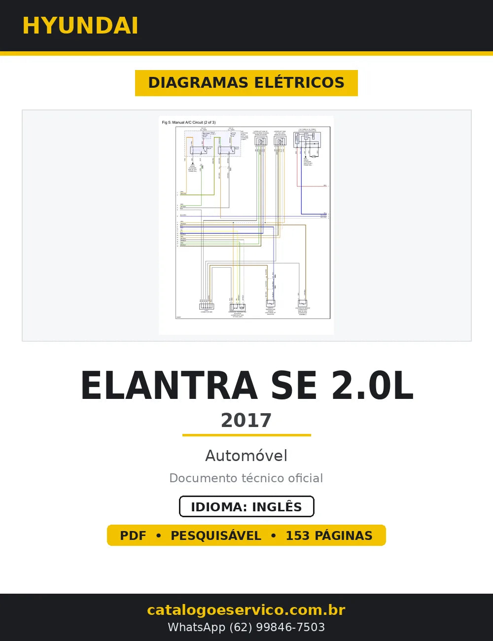 Diagramas Elétricos Hyundai Elantra SE 2.0L 2017 — capa