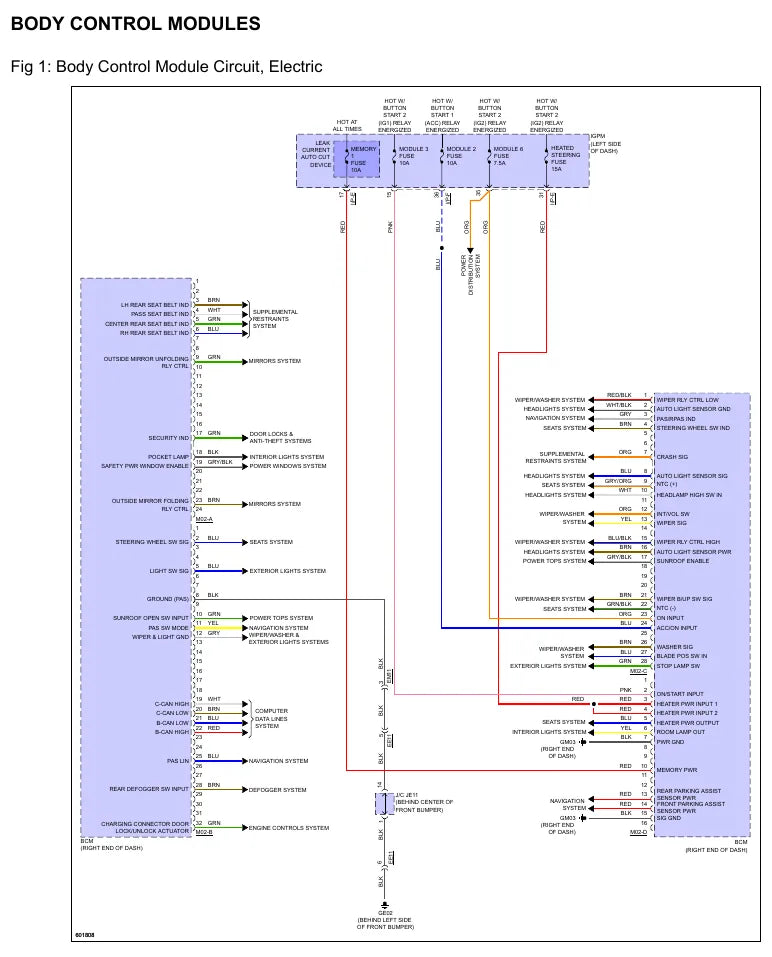Diagramas Elétricos Hyundai Ioniq Hybrid 1.6L 2018 — página interna com diagrama técnico