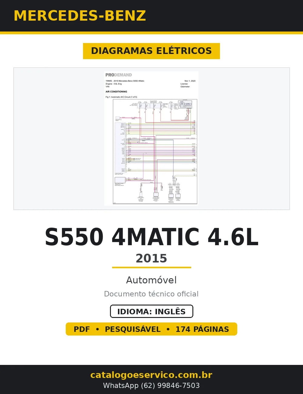 Diagramas Elétricos Mercedes-Benz S550 4Matic 4.6L 2015 — capa