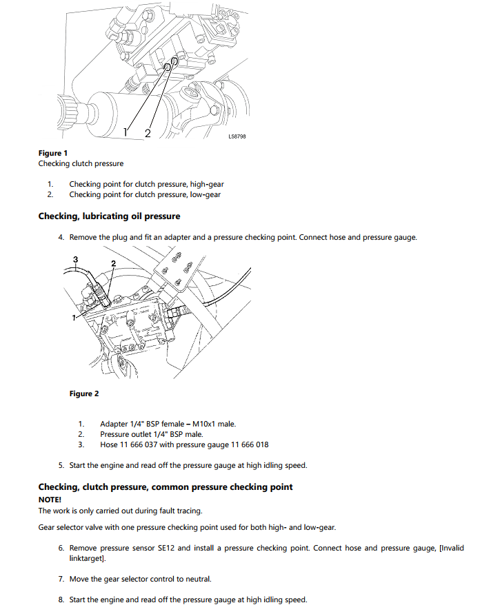 manual de oficina Volvo L50C carregadeira - página interna sobre sistema de freios