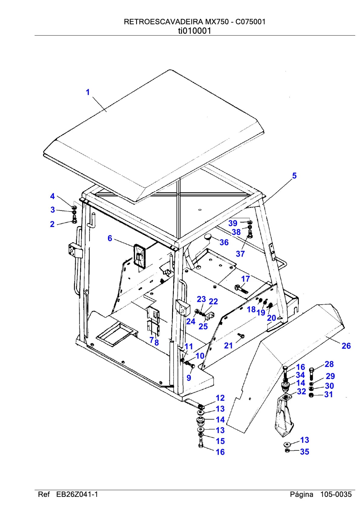 Maxion Escavadeira MX750 — escavadeira, vista explodida 4