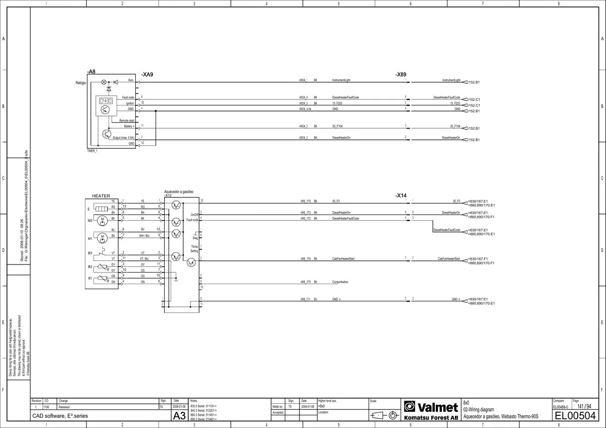 Valtra Valmet Komatsu · 890.3 — veículo, figura técnica 4