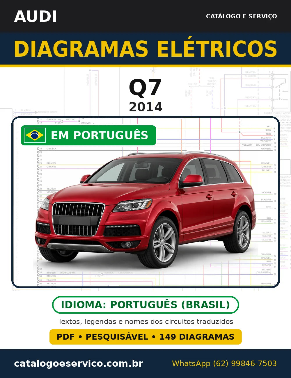 Capa do esquema elétrico Audi Q7 2014 em PDF