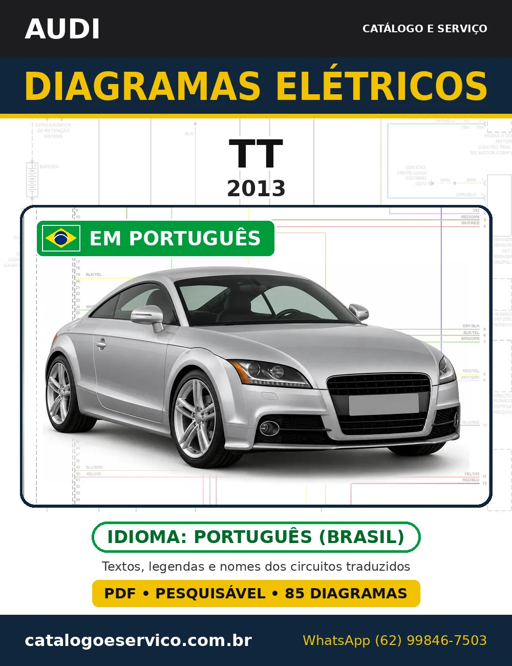 Capa do esquema elétrico Audi TT 2013 em PDF