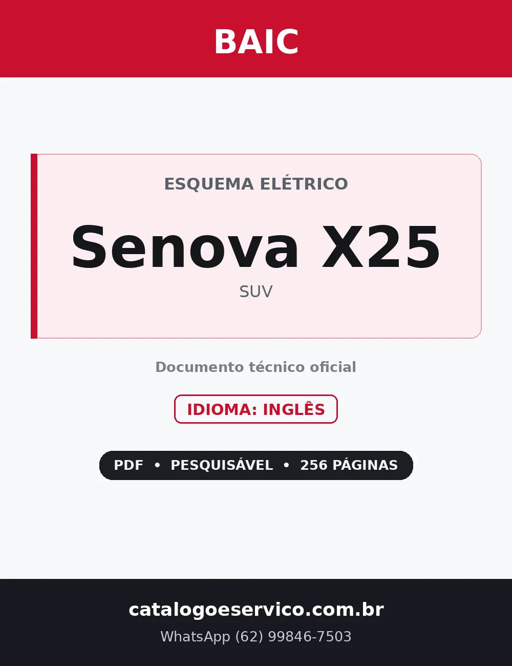 Capa — Esquema Elétrico BAIC Senova X25