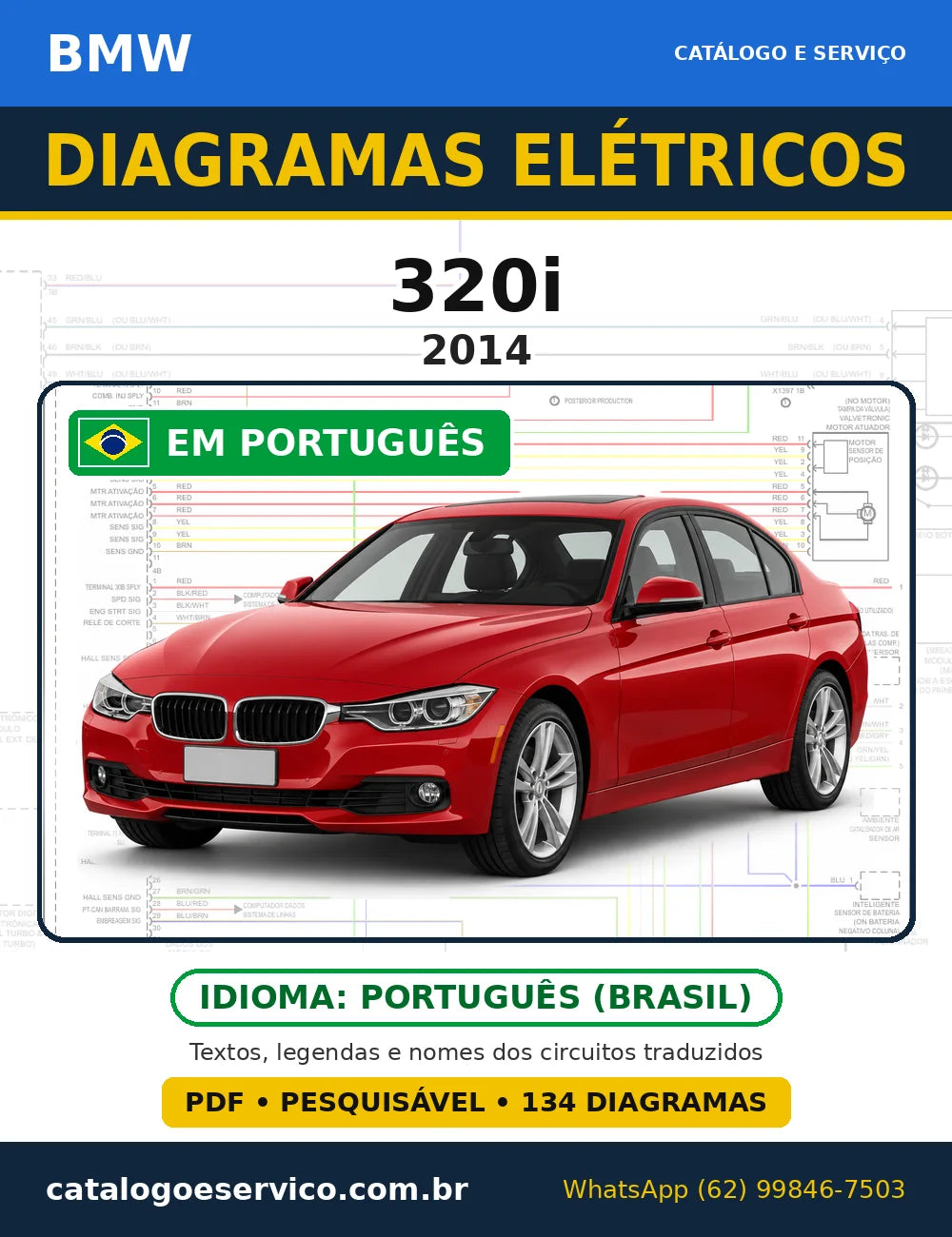 Capa do esquema elétrico BMW 320i 2014 em PDF