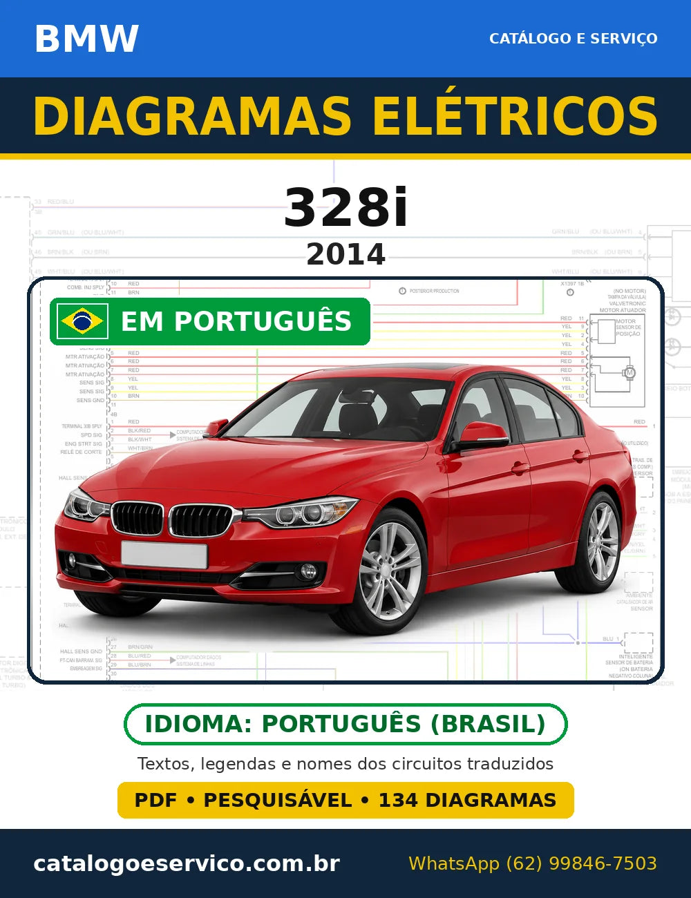 Capa do esquema elétrico BMW 328i 2014 em PDF