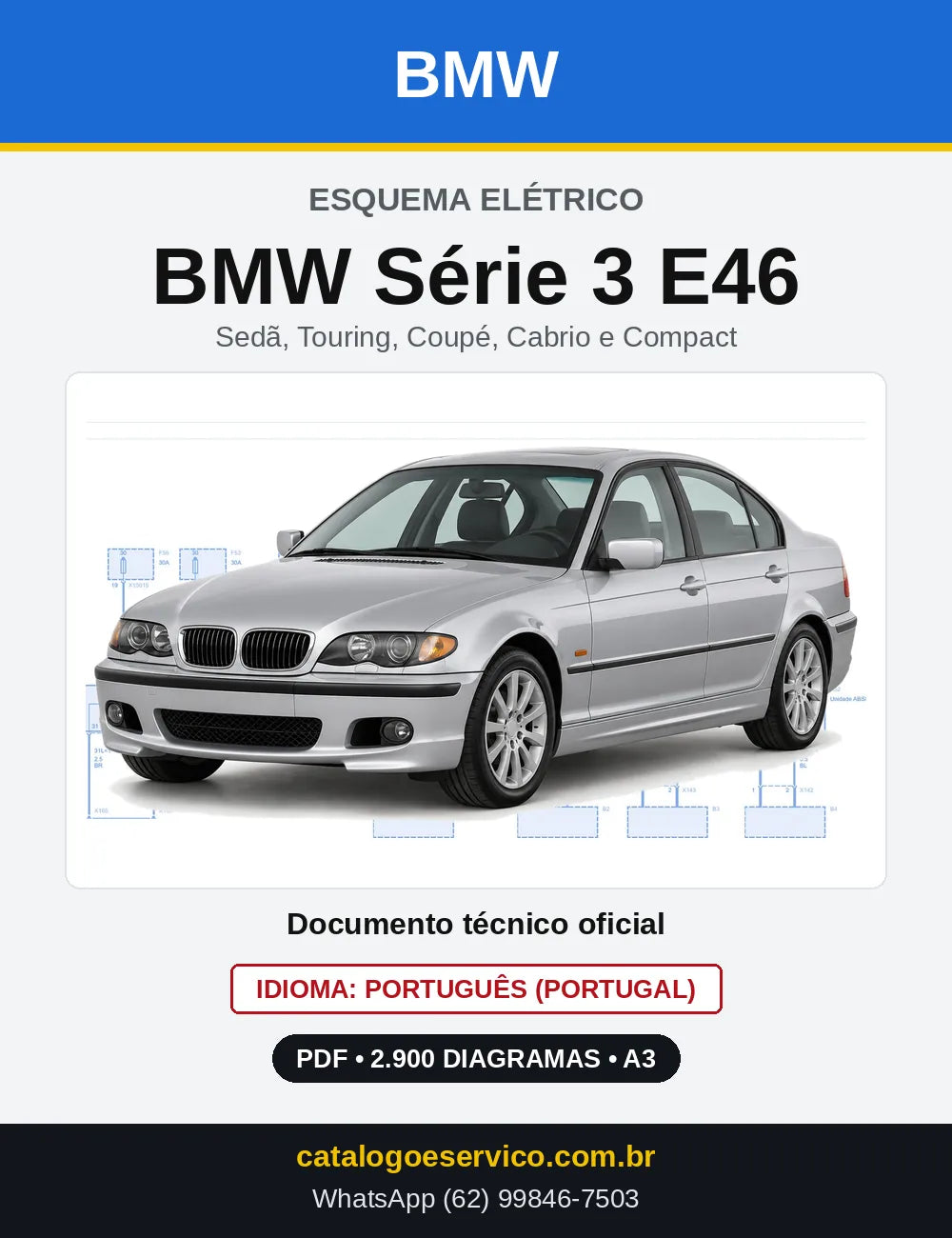 Capa do Esquema Elétrico BMW Série 3 E46 — diagramas elétricos em PDF