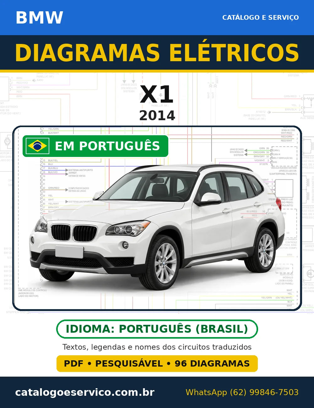 Capa do esquema elétrico BMW X1 2014 em PDF