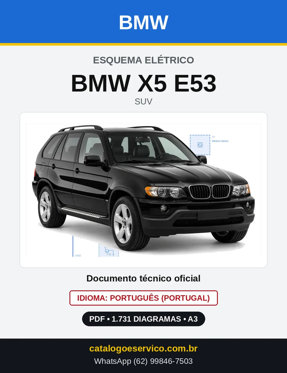Capa do Esquema Elétrico BMW X5 E53 — diagramas elétricos em PDF