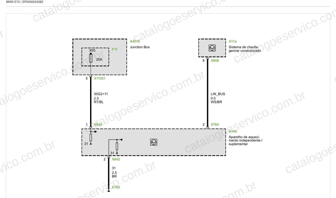 Exemplo de diagrama do Esquema Elétrico BMW X5 E70 — página 4