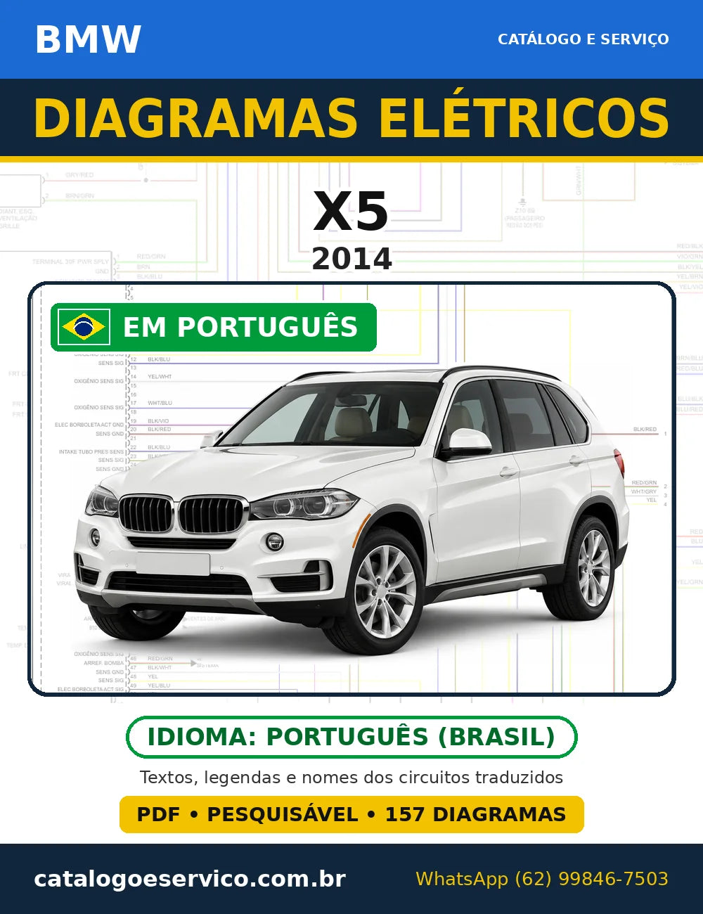 Capa do esquema elétrico BMW X5 2014 em PDF