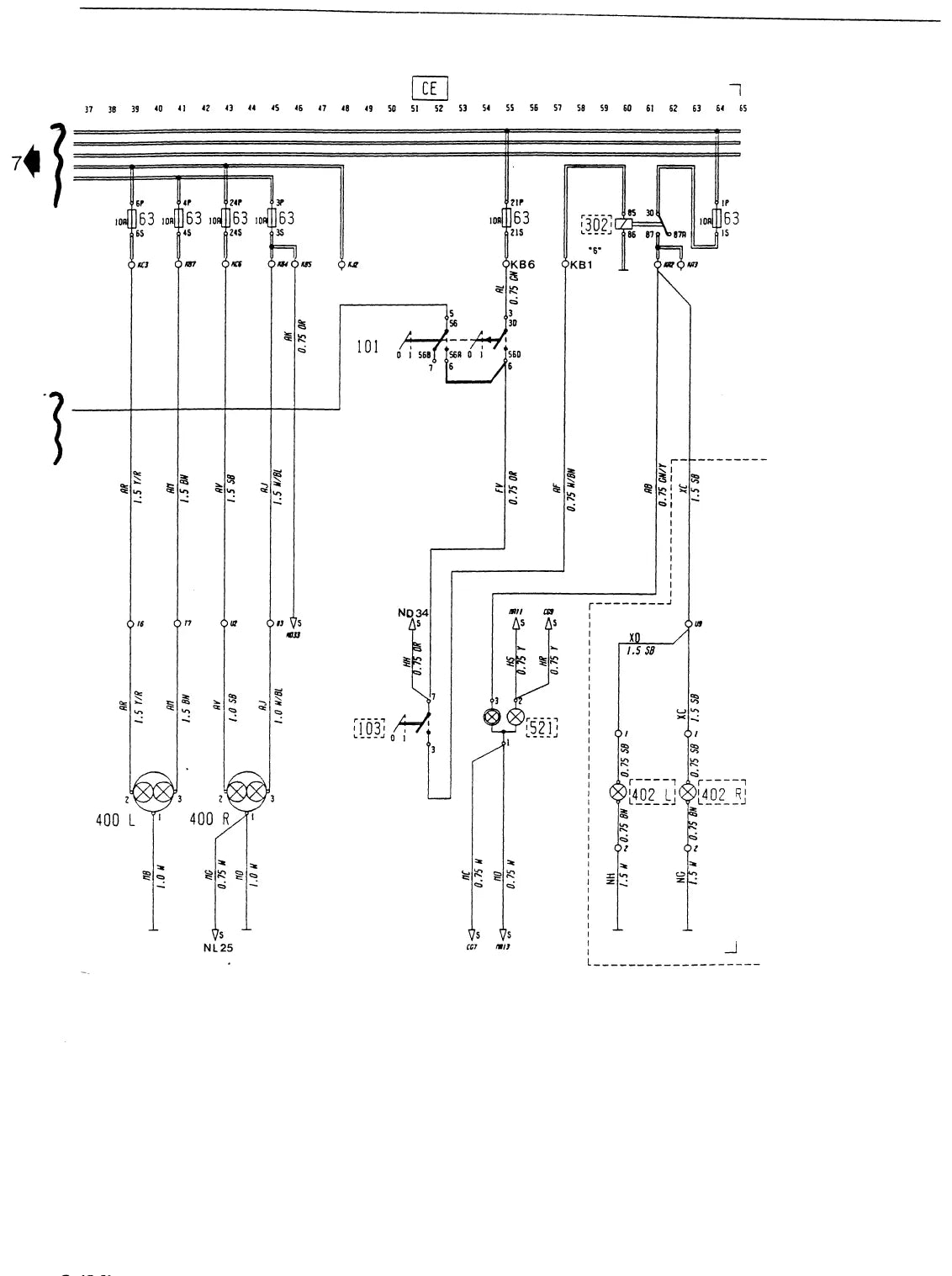 Prancha de diagrama elétrico e hidráulico — Volvo NL12 / S65076 / Seção 37 · Grupo 0 · Nº 10 (amostra 1 de 2)