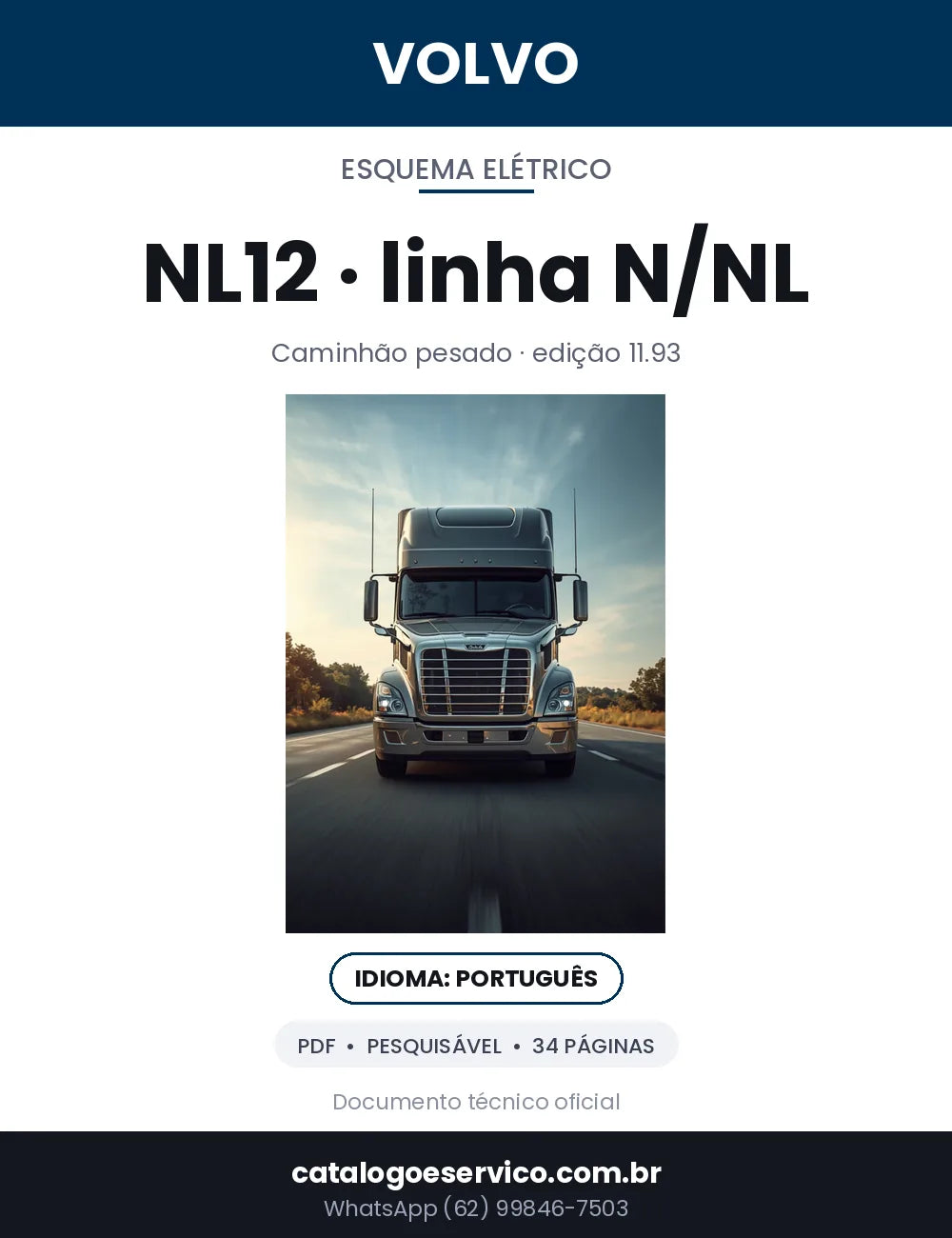 Capa — Diagramas Elétricos e Hidráulicos Volvo NL12 / S65076 / Seção 37 · Grupo 0 · Nº 10 em PDF