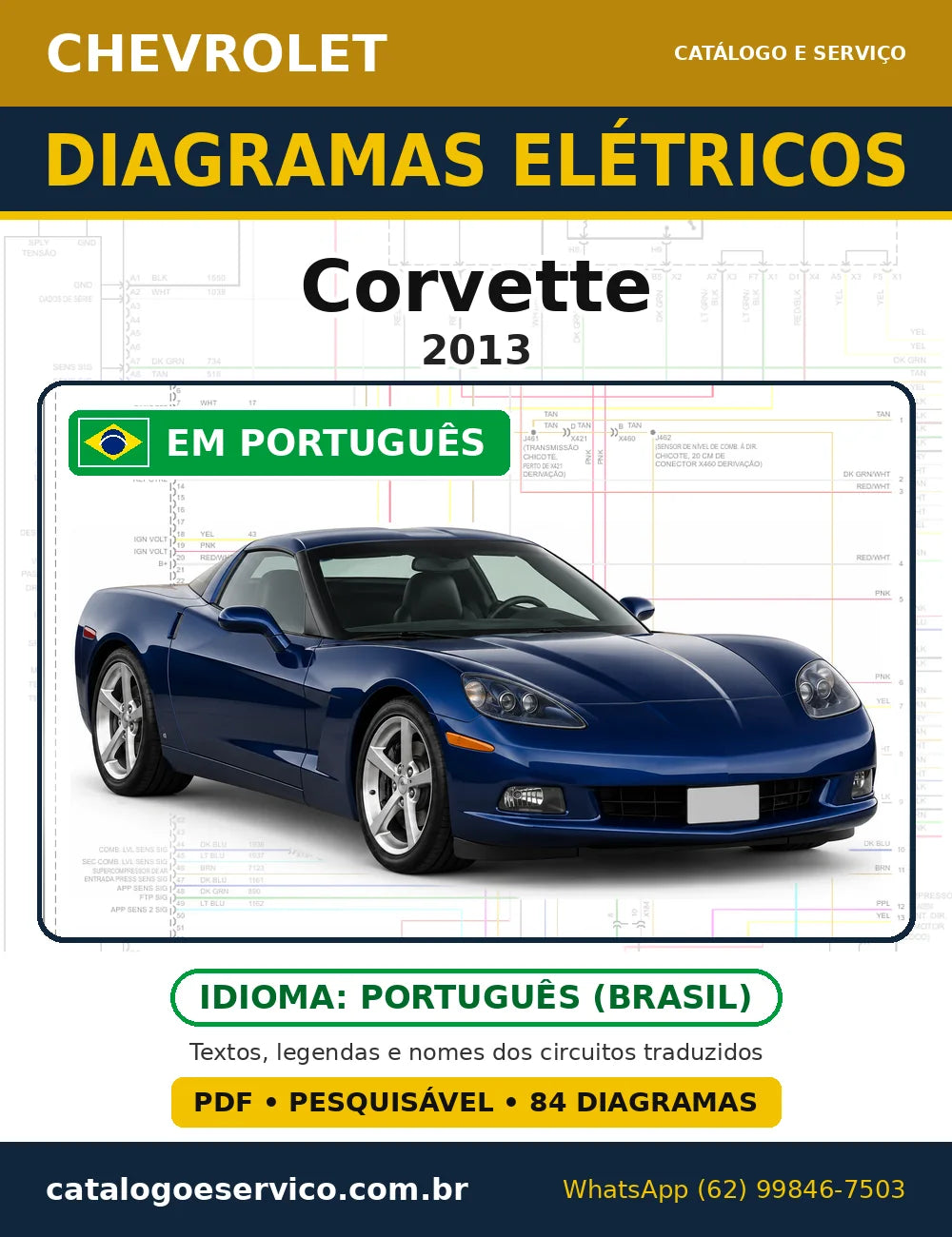 Capa do esquema elétrico Chevrolet Corvette 2013 em PDF