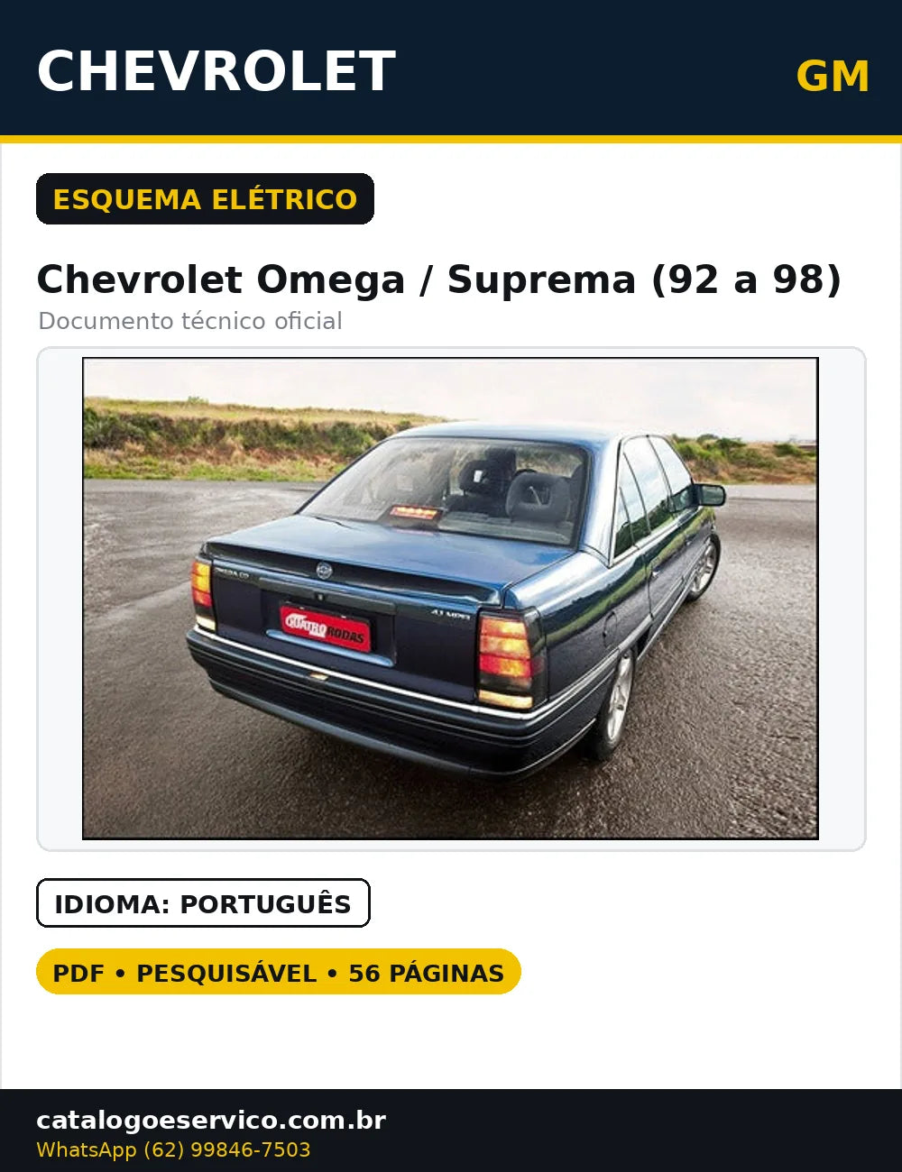 Esquema Elétrico Chevrolet Omega - Suprema - 92 A 98