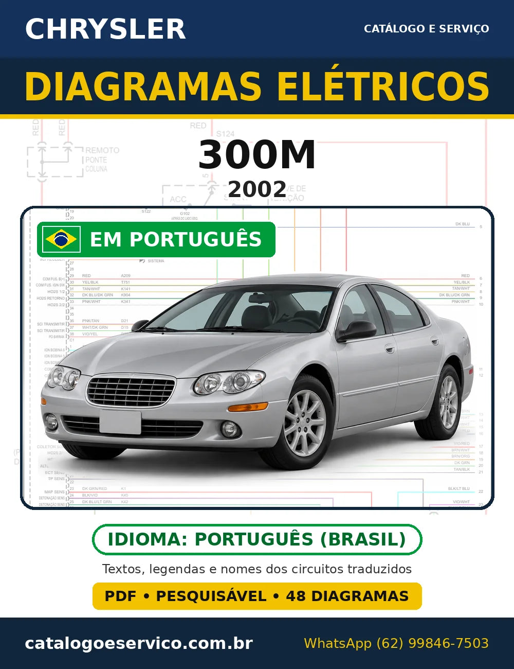 Capa do esquema elétrico Chrysler 300M 2002 em PDF