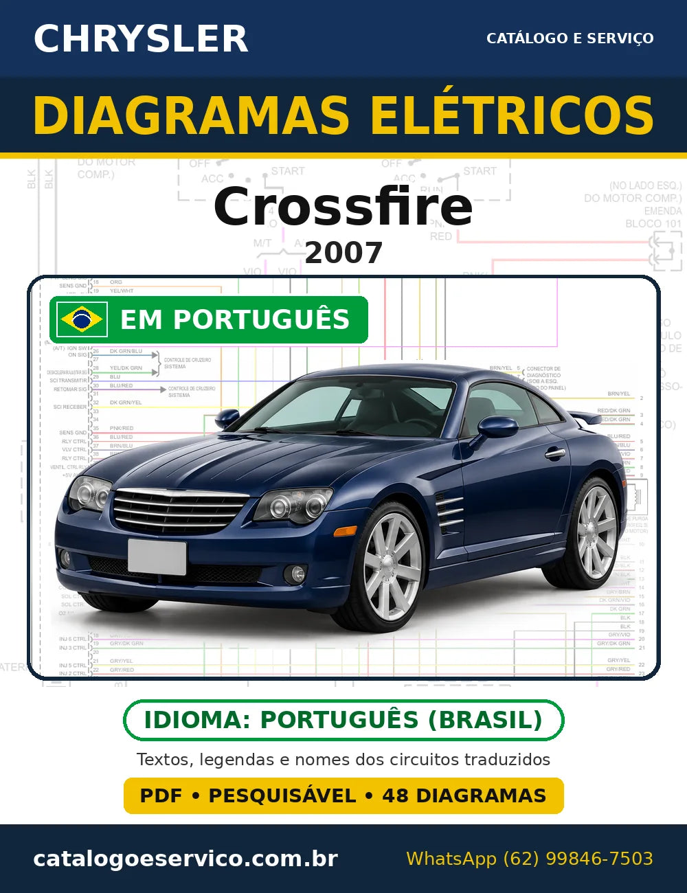 Capa do esquema elétrico Chrysler Crossfire 2007 em PDF