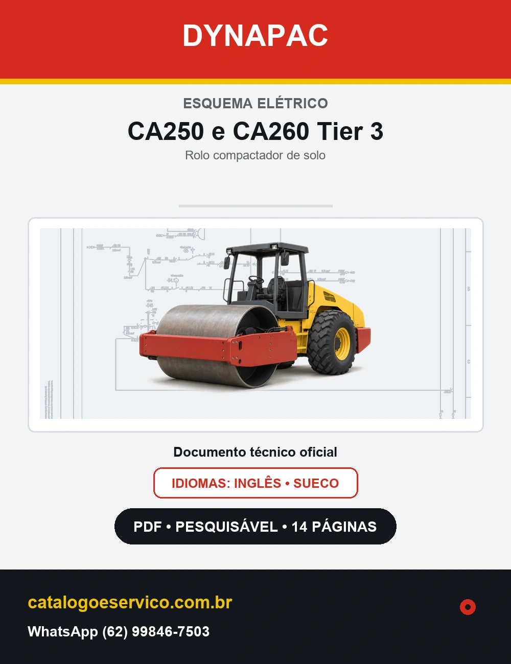Esquema Elétrico Dynapac CA250 e CA260 Tier 3 — capa