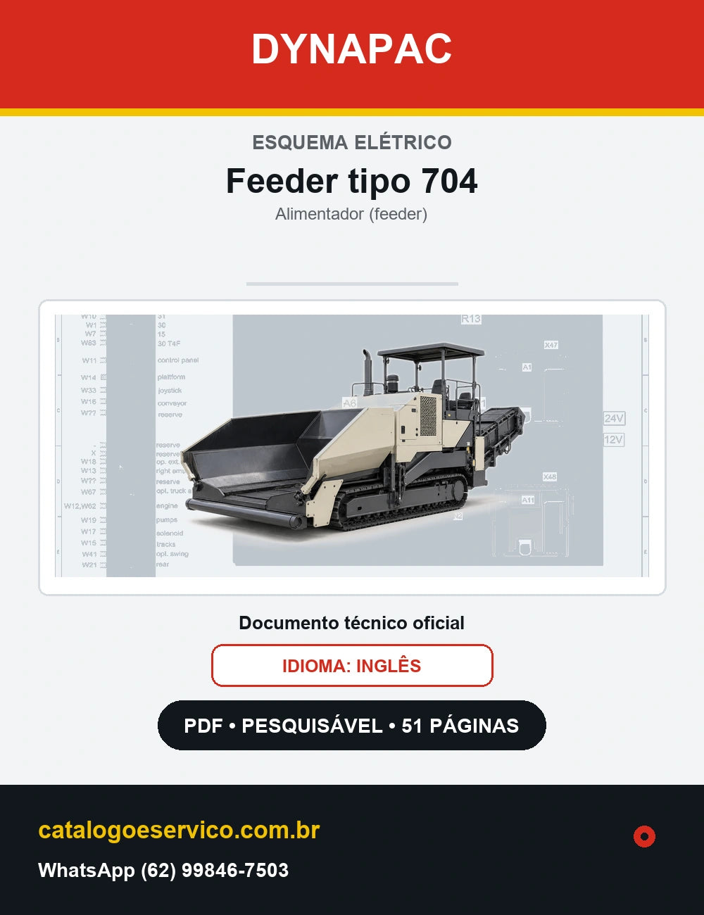 Esquema Elétrico Dynapac Feeder tipo 704 — capa