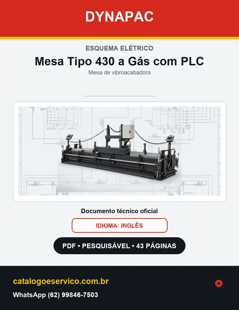 Esquema Elétrico Dynapac Mesa Tipo 430 a Gás com PLC — capa