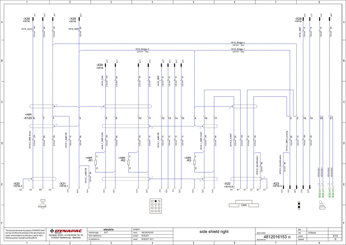 Esquema Elétrico Dynapac Mesa VB6000 (tipo 617) Elétrica com PLC — amostra 2 de página interna do documento