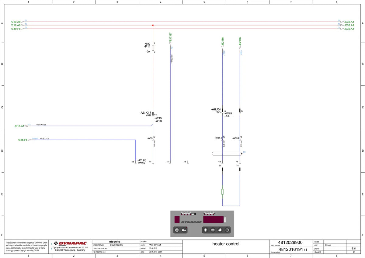 Esquema Elétrico Dynapac SD2500C e SD2500CS — amostra 4 de página interna do documento