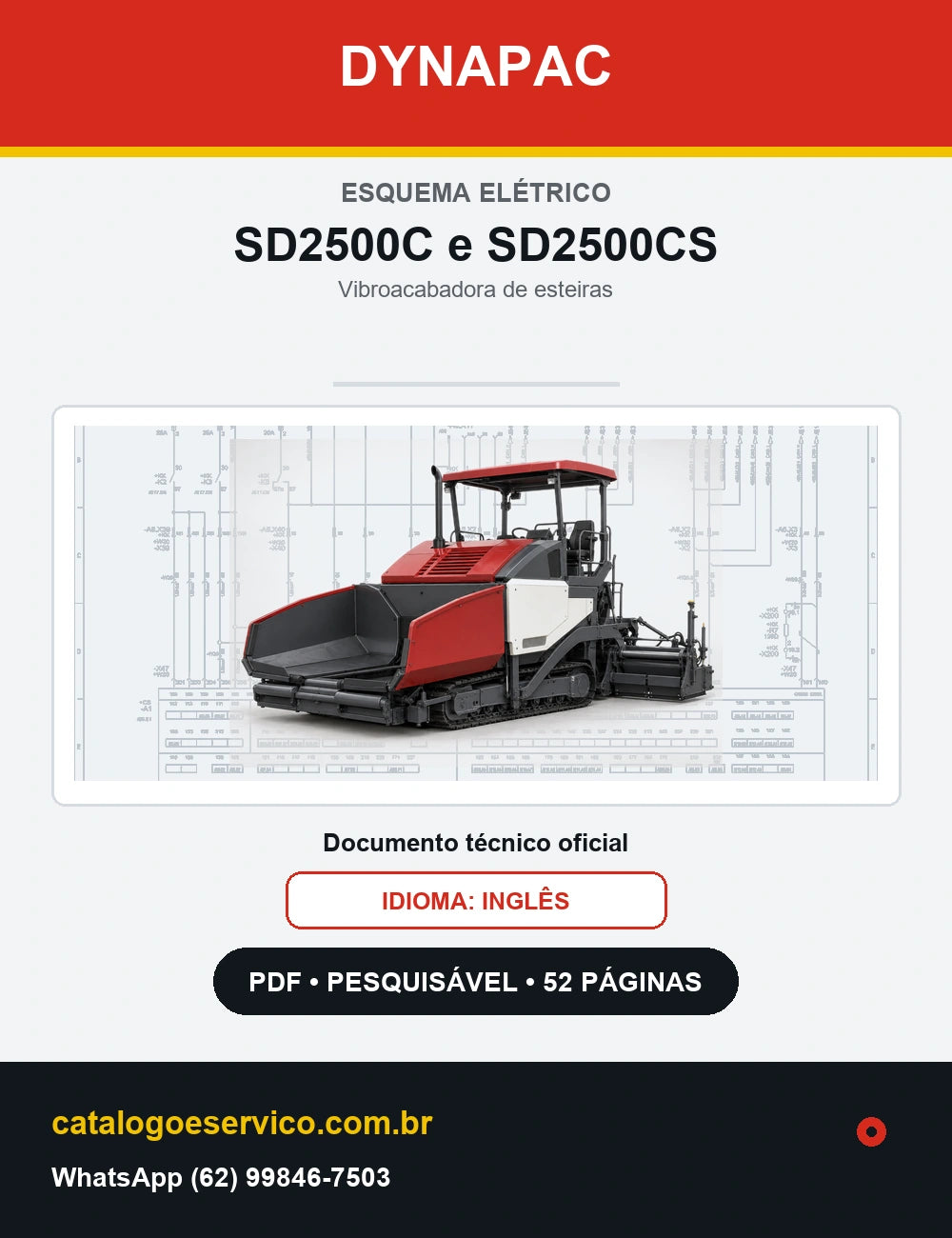 Esquema Elétrico Dynapac SD2500C e SD2500CS — capa