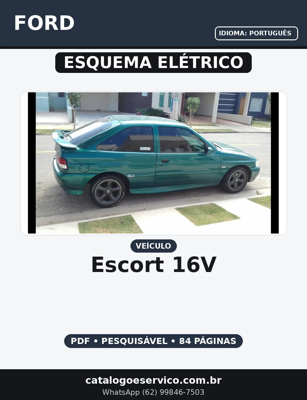 ESQUEMA ELETRICO ESCORT 16V — capa do manual de serviço