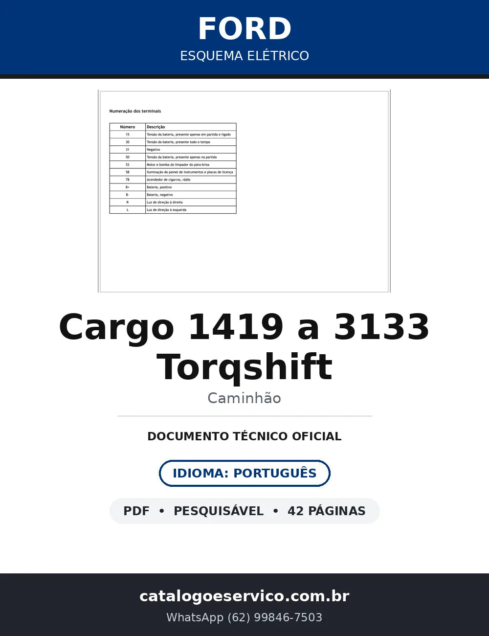 Esquema Elétrico Ford Cargo Torqshift — capa