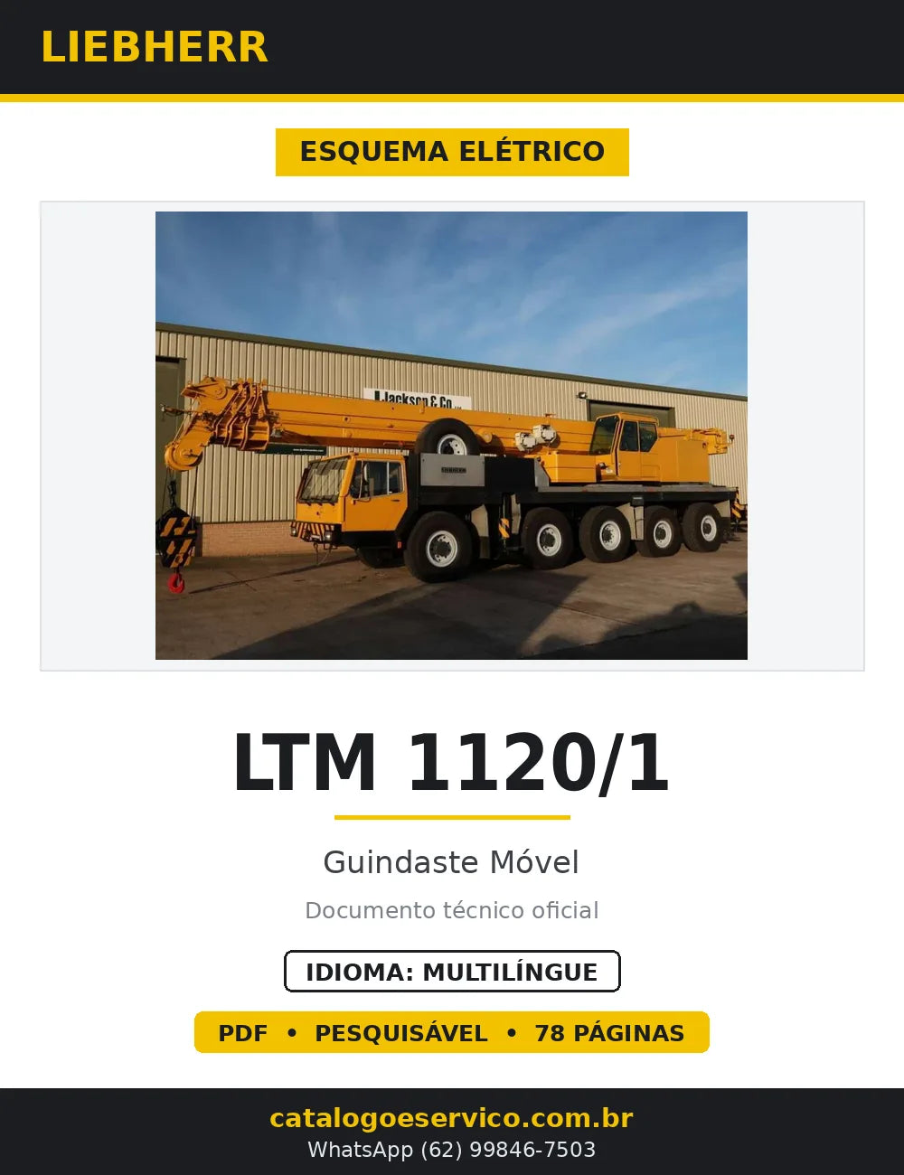 Esquema Elétrico Liebherr LTM 1120/1 Guindaste Móvel — capa