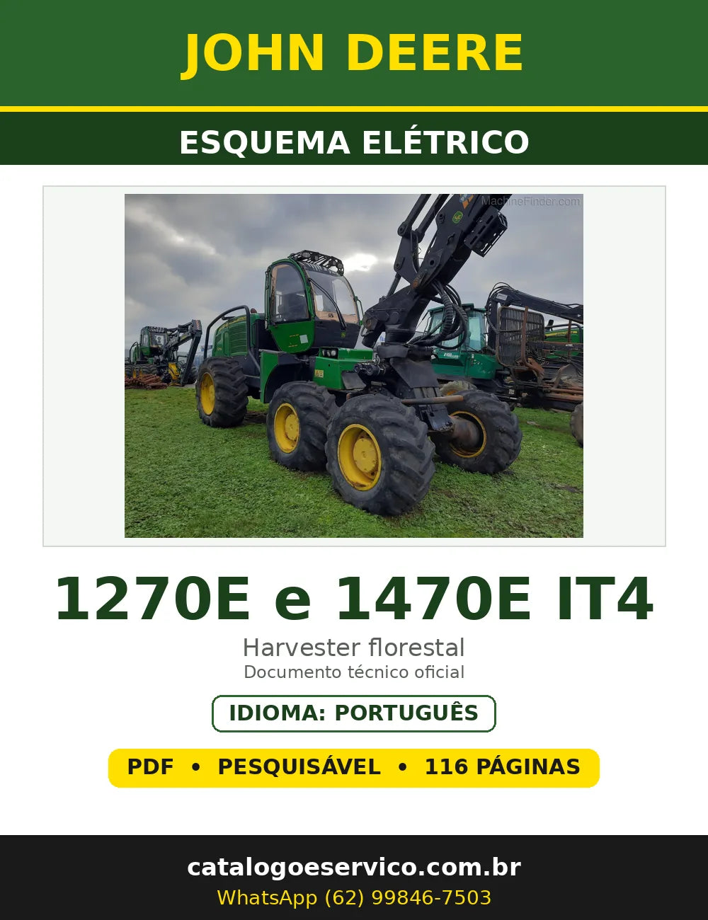 Capa - Esquema Elétrico John Deere 1270E e 1470E IT4