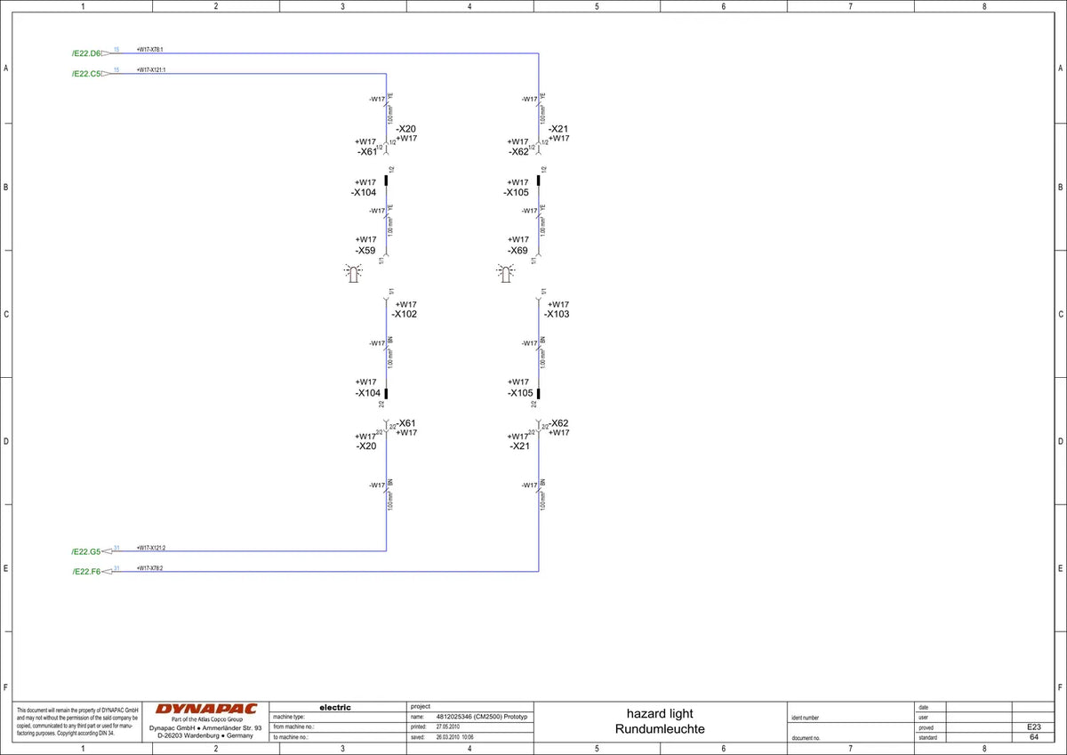 Esquema Elétrico e Hidráulico Dynapac CM2500 Compact Asphalt — amostra 4 de página interna do documento