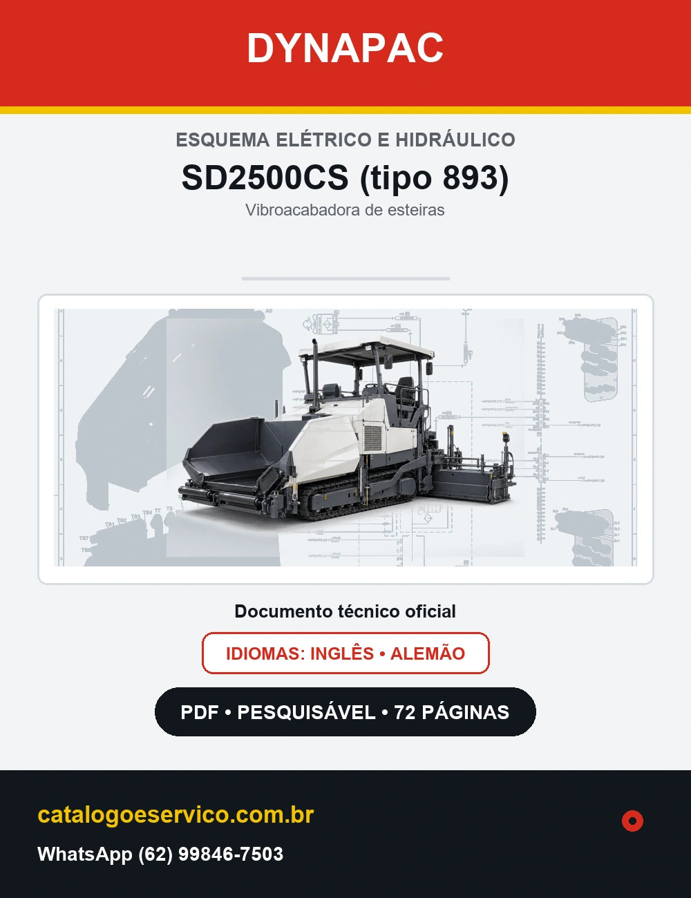 Esquema Elétrico e Hidráulico Dynapac SD2500CS (tipo 893) — capa