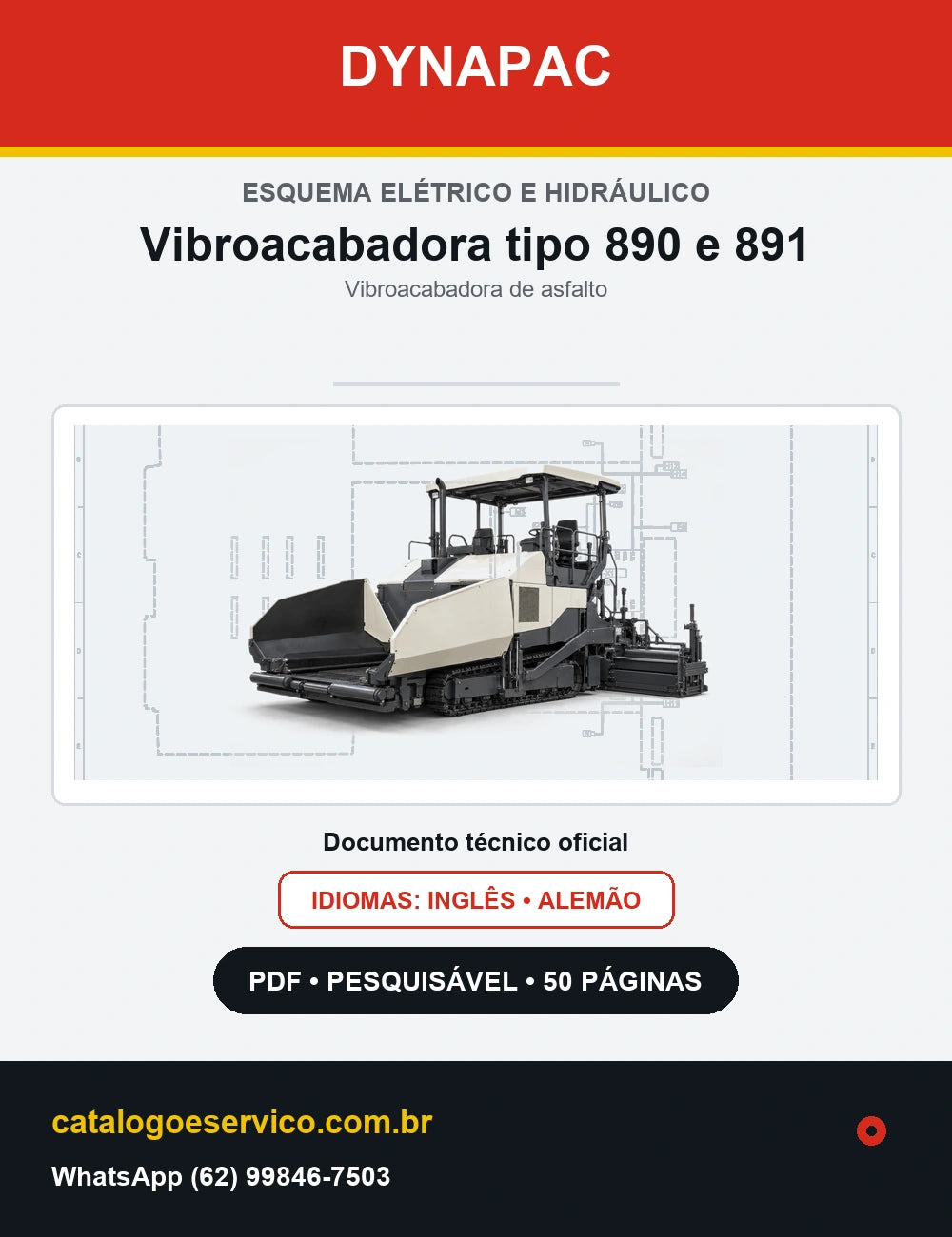 Esquema Elétrico e Hidráulico Dynapac Vibroacabadora tipo 890 e 891 — capa