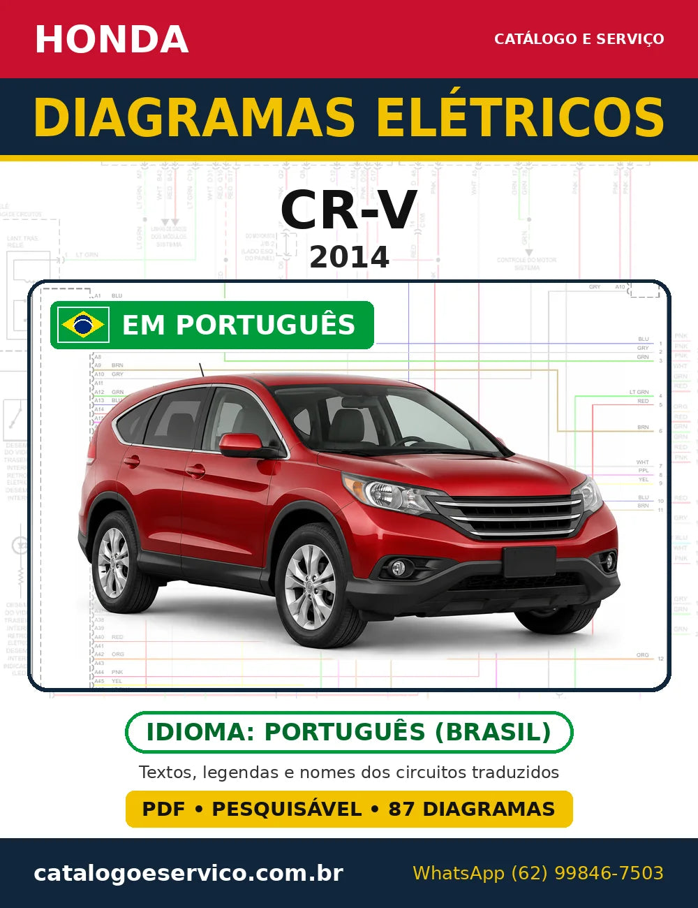 Capa do esquema elétrico Honda CR-V 2014 em PDF