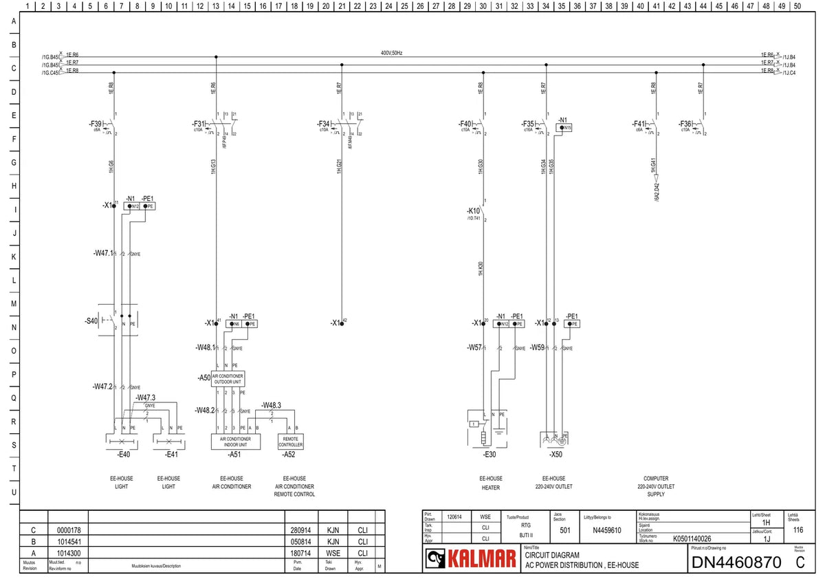 Esquema Elétrico Kalmar RTG projeto BJTI II — amostra 1 de página interna do documento