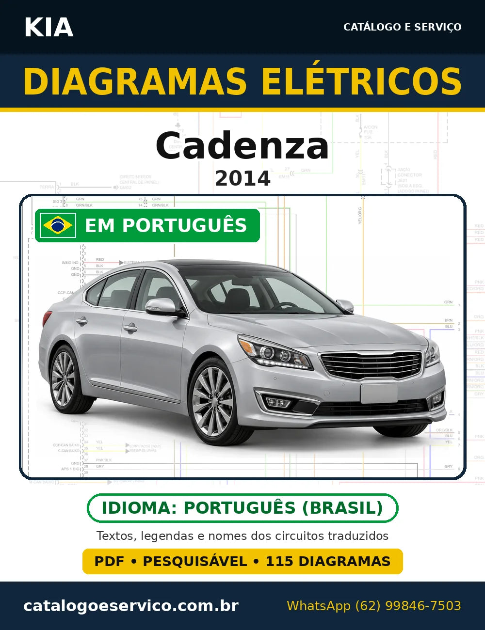 Capa do esquema elétrico Kia Cadenza 2014 em PDF