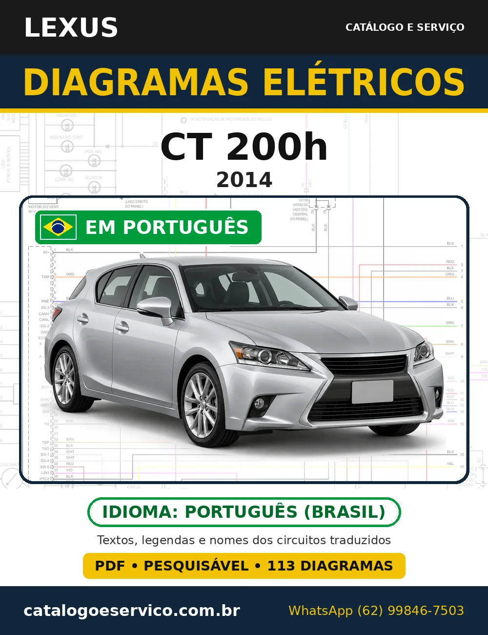 Capa do esquema elétrico Lexus CT 200h 2014 em PDF