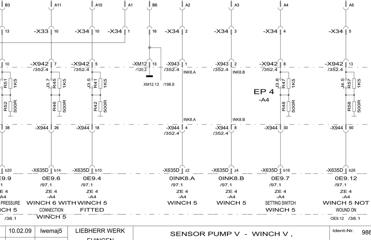Esquema Elétrico Liebherr LR 1750 e LG 1750 — Guindaste de Esteiras Treliçado — página 4 do documento