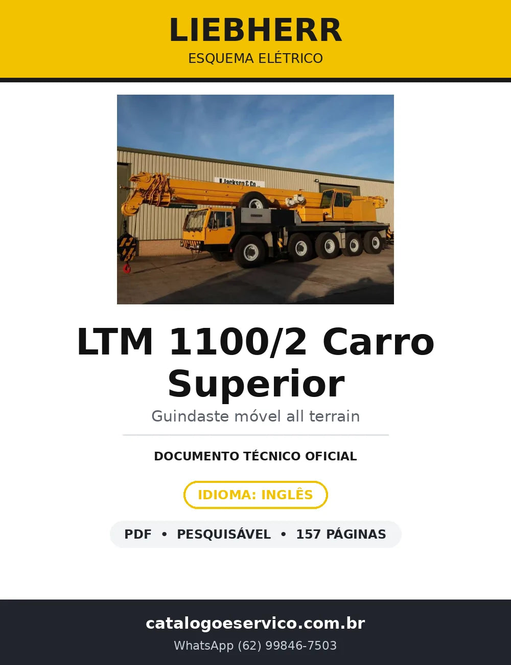 Esquema Elétrico Liebherr LTM 1100/2 — Carro Superior do Guindaste All Terrain — capa