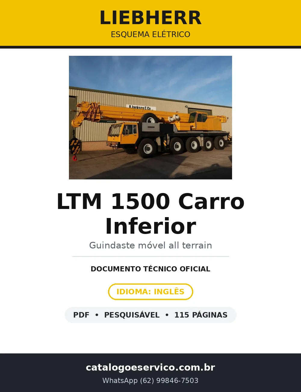 Esquema Elétrico Liebherr LTM 1500 — Carro Inferior (Chassi) do Guindaste — capa
