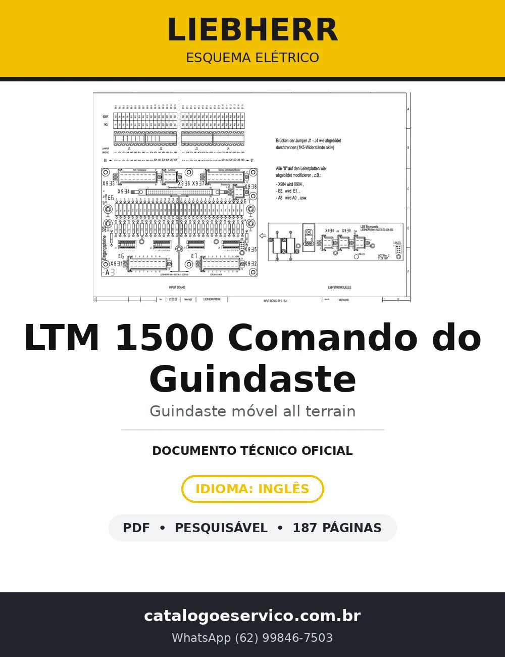 Esquema Elétrico Liebherr LTM 1500 Comando do Guindaste — capa