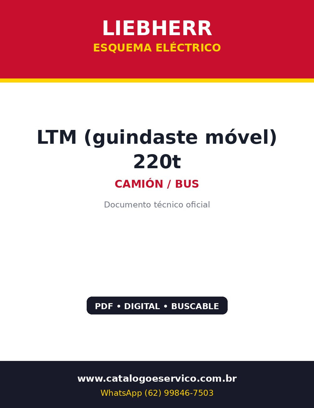 Esquema Elétrico Liebherr LTM (guindaste móvel) 220t — Esquema eletrico completo, do motor DTI